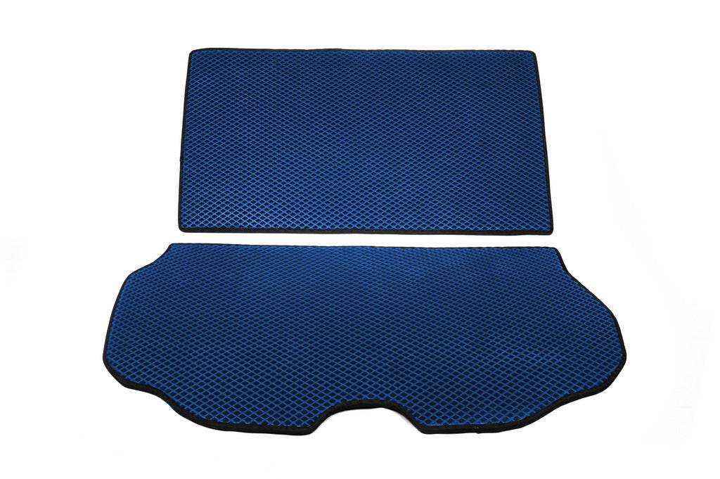Trunk mat from 2 parts (EVA, Blue) for Volvo XC70 2007-2013 - Reelken Auto