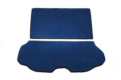 Trunk mat from 2 parts (EVA, Blue) for Volvo XC70 2007-2013 - Reelken Auto