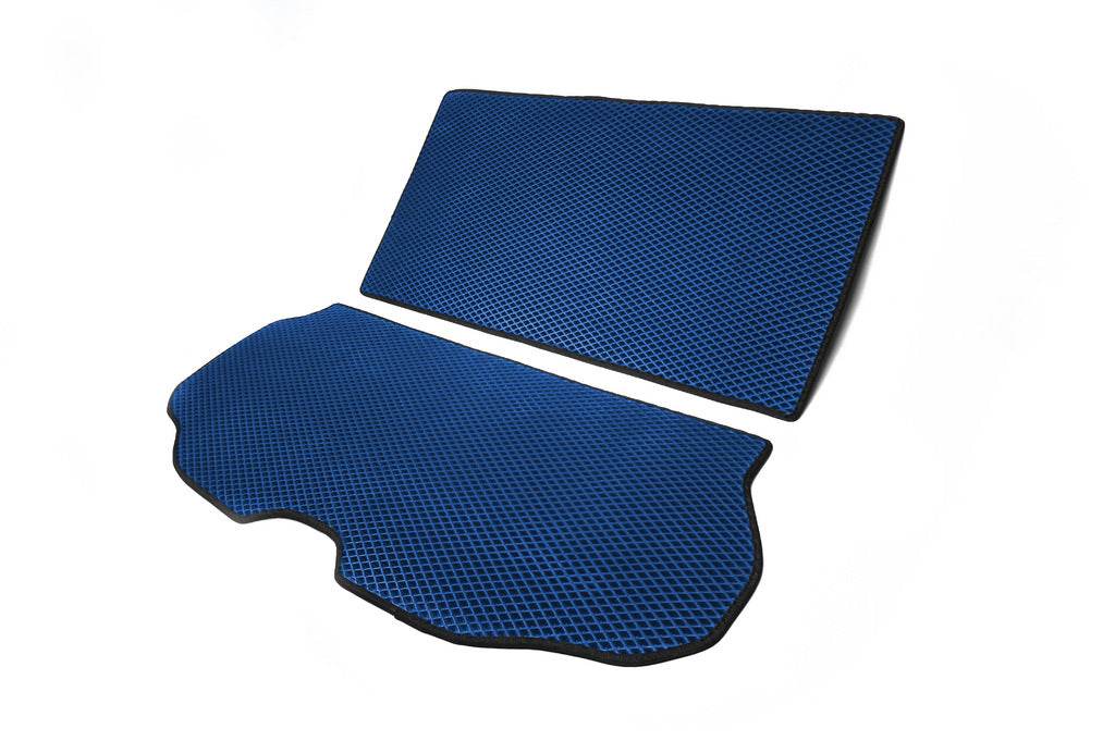 Trunk mat from 2 parts (EVA, Blue) for Volvo XC70 2007-2013 - Reelken Auto