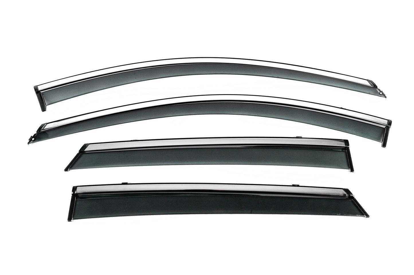 Window Deflectors with Chrome Trim Niken Luxury (4 pcs) for Opel Mokka 2021- - image 1