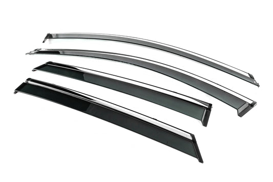 Window Deflectors with Chrome Trim Niken Luxury (4 pcs) for Buick Encore 2013-2019 - image 2