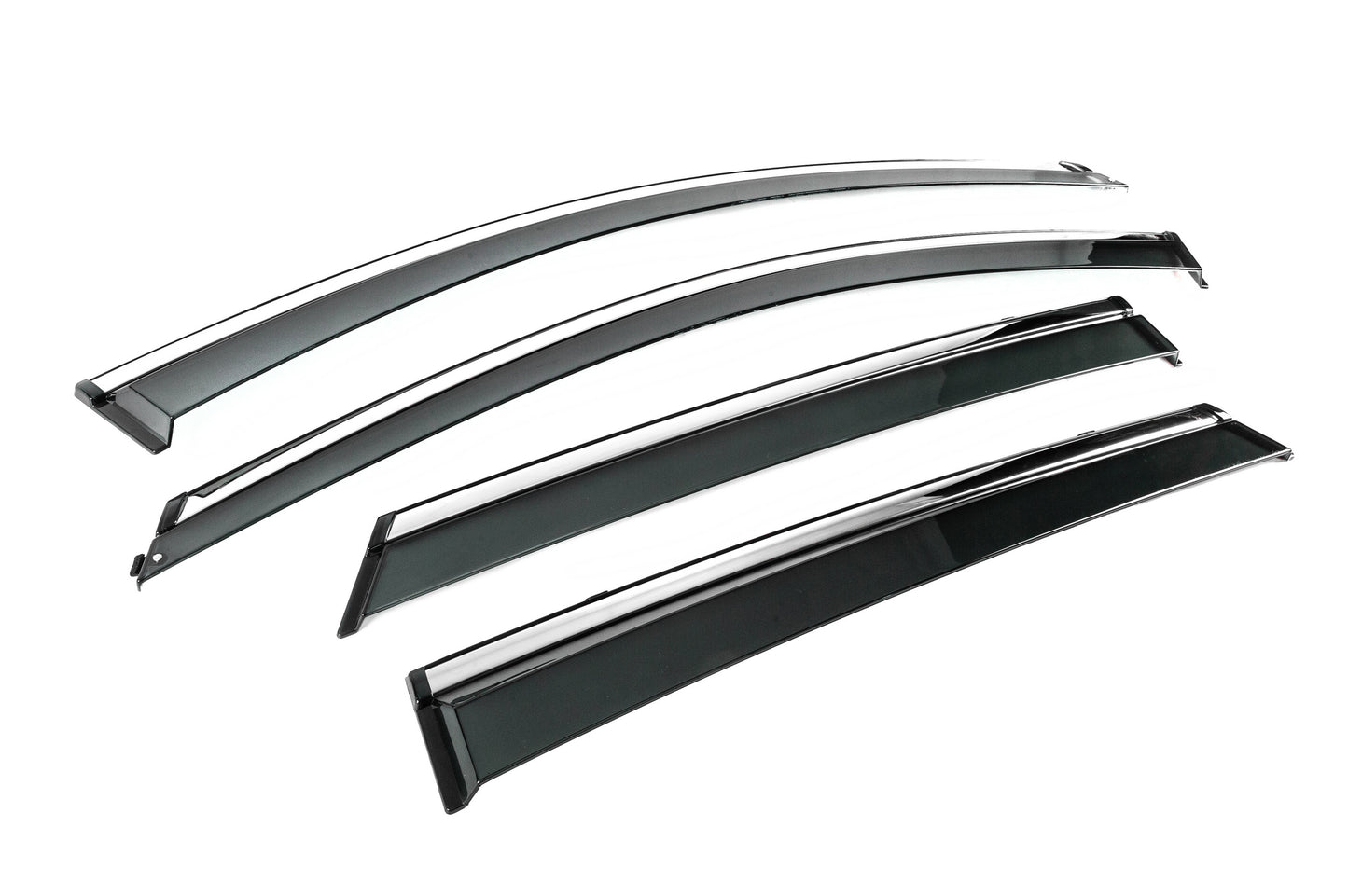 Window Deflectors with Chrome Trim Niken Luxury (4 pcs) for Opel Mokka 2012-2021 - image 3