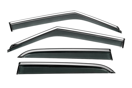 Window Deflectors with Chrome Trim Niken Luxury (4 pcs) for Chevrolet Trailblazer 2020- - image 1