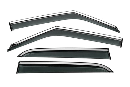 Window Deflectors with Chrome Trim Niken Luxury (4 pcs) for Chevrolet Trailblazer 2020- - image 1