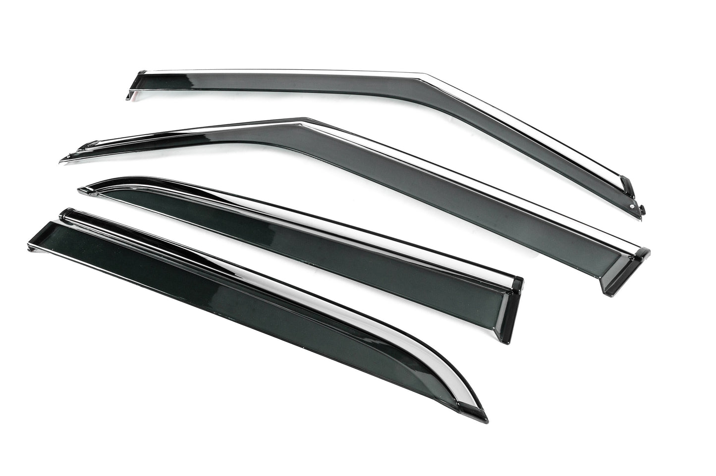 Window Deflectors with Chrome Trim Niken Luxury (4 pcs) for Chevrolet Trailblazer 2020- - image 2