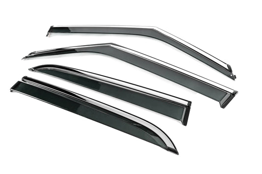 Window Deflectors with Chrome Trim Niken Luxury (4 pcs) for Chevrolet Trailblazer 2020- - image 2