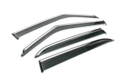 Window Deflectors with Chrome Trim Niken Luxury (4 pcs) for Chevrolet Trailblazer 2020- - image 3