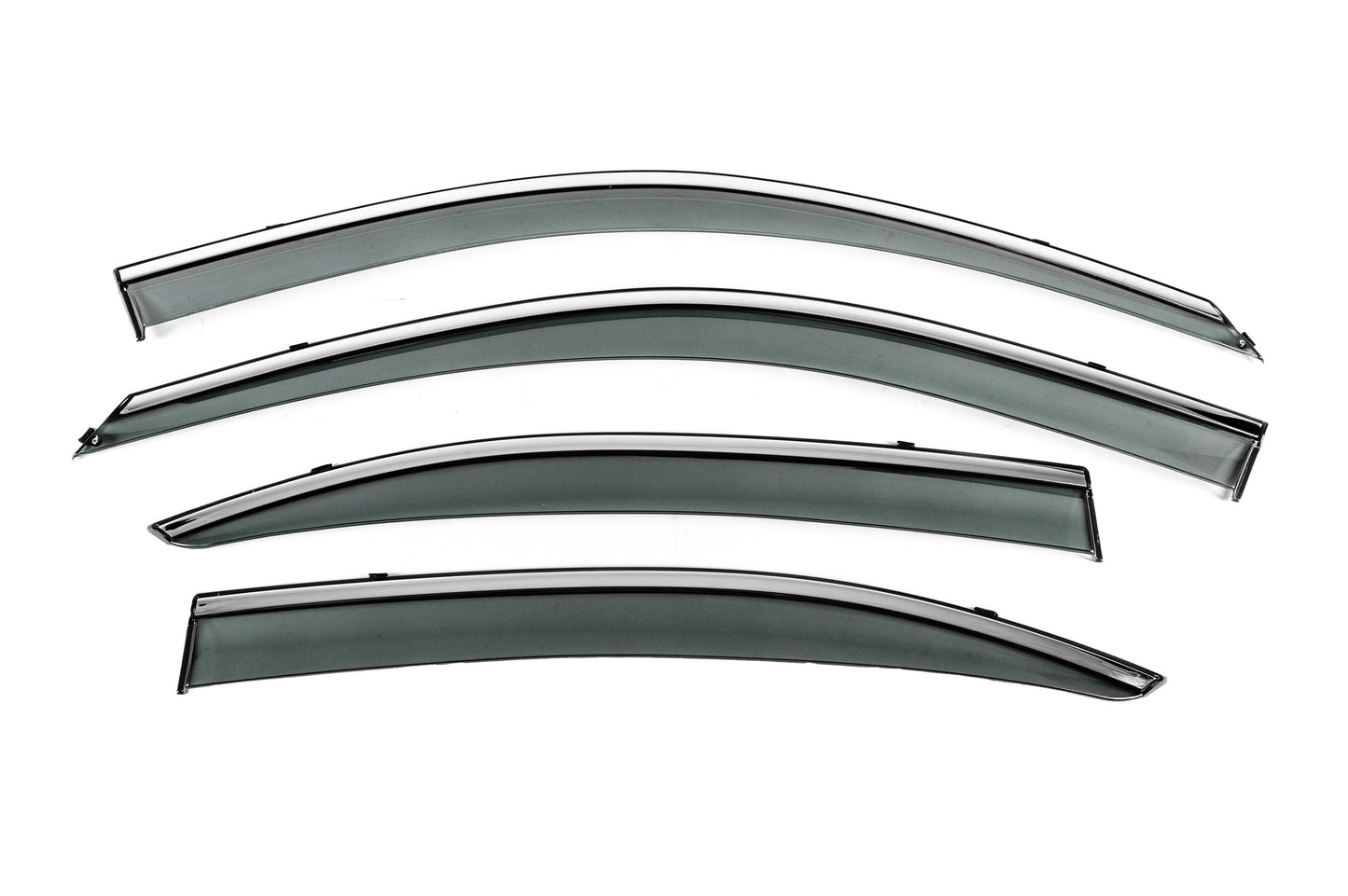 Window Deflectors with Chrome Trim Niken Luxury (4 pcs) for Hyundai Elantra (HD) 2006-2011 - image 1