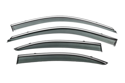 Window Deflectors with Chrome Trim Niken Luxury (4 pcs) for Hyundai Elantra (HD) 2006-2011 - image 1
