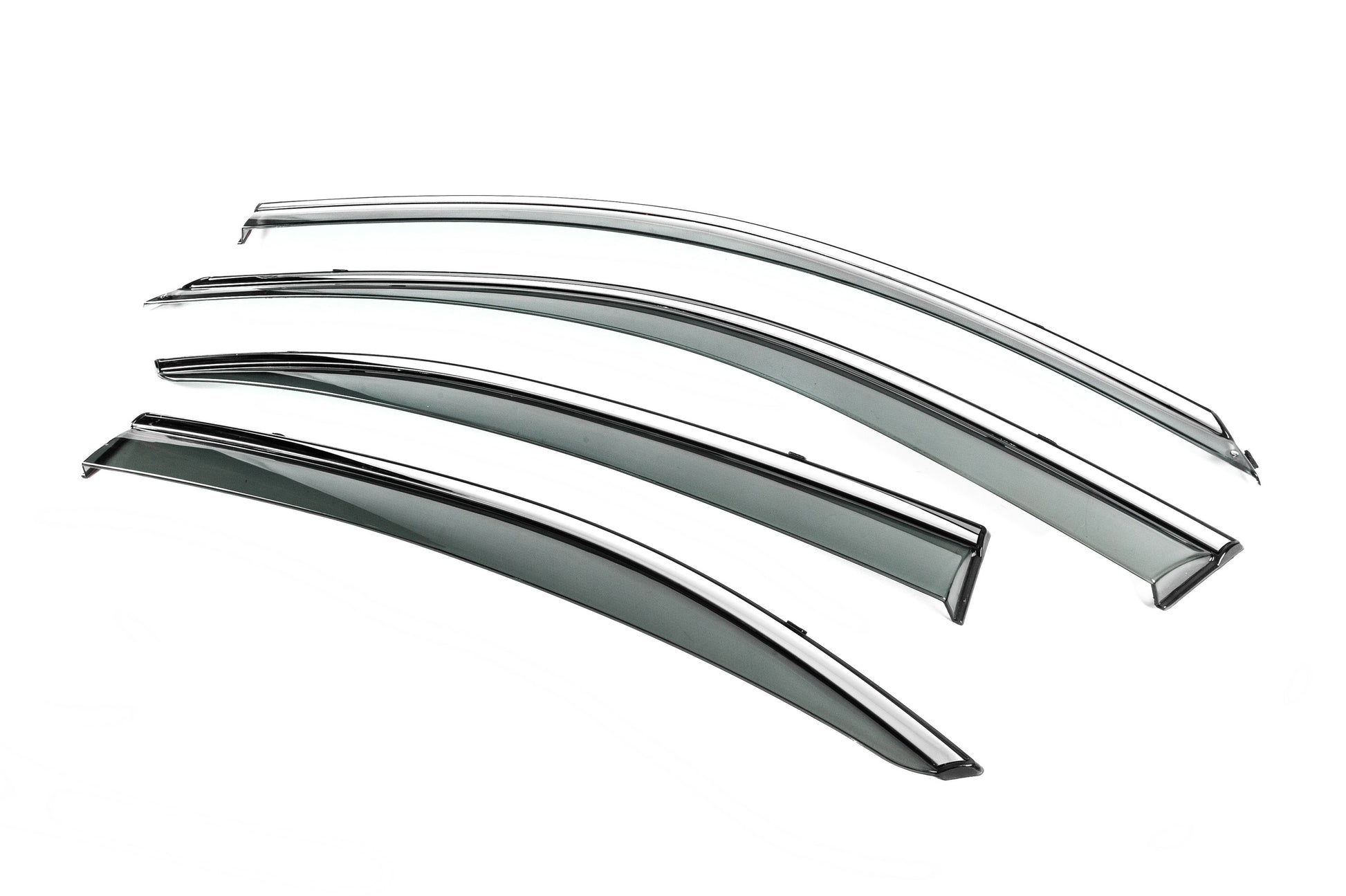 Window Deflectors with Chrome Trim Niken Luxury (4 pcs) for Hyundai Elantra (HD) 2006-2011 - image 2