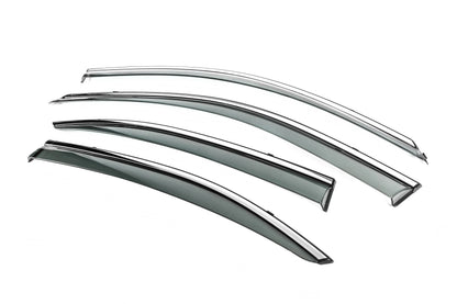 Window Deflectors with Chrome Trim Niken Luxury (4 pcs) for Hyundai Elantra (HD) 2006-2011 - image 2