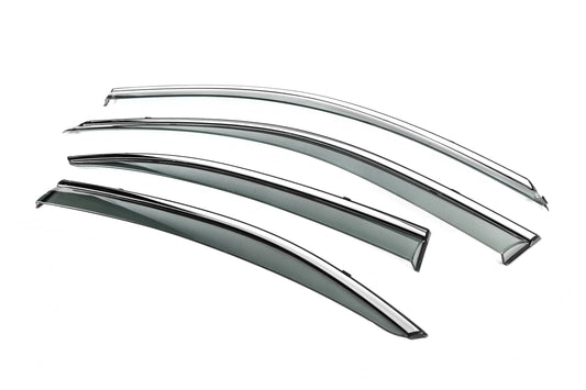Window Deflectors with Chrome Trim Niken Luxury (4 pcs) for Hyundai Elantra (HD) 2006-2011 - image 2