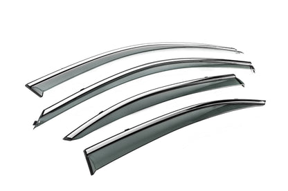 Window Deflectors with Chrome Trim Niken Luxury (4 pcs) for Hyundai Elantra (HD) 2006-2011 - image 3