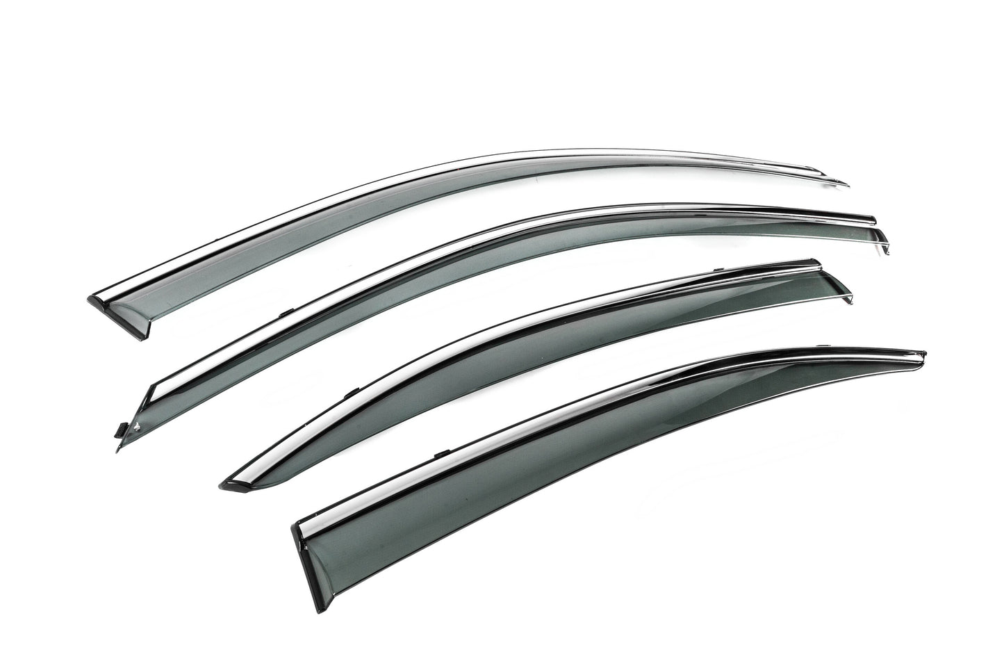 Window Deflectors with Chrome Trim Niken Luxury (4 pcs) for Hyundai Elantra (HD) 2006-2011 - image 3