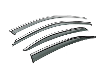 Window Deflectors with Chrome Trim Niken Luxury (4 pcs) for Hyundai Elantra (HD) 2006-2011 - image 3
