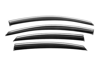 Window Deflectors with Chrome Trim Niken Luxury (4 pcs) for Hyundai Sonata LF 2014-2019 - image 1
