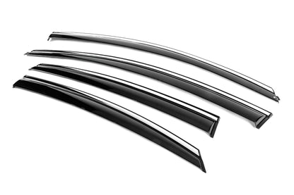 Window Deflectors with Chrome Trim Niken Luxury (4 pcs) for Hyundai Sonata LF 2014-2019 - image 2
