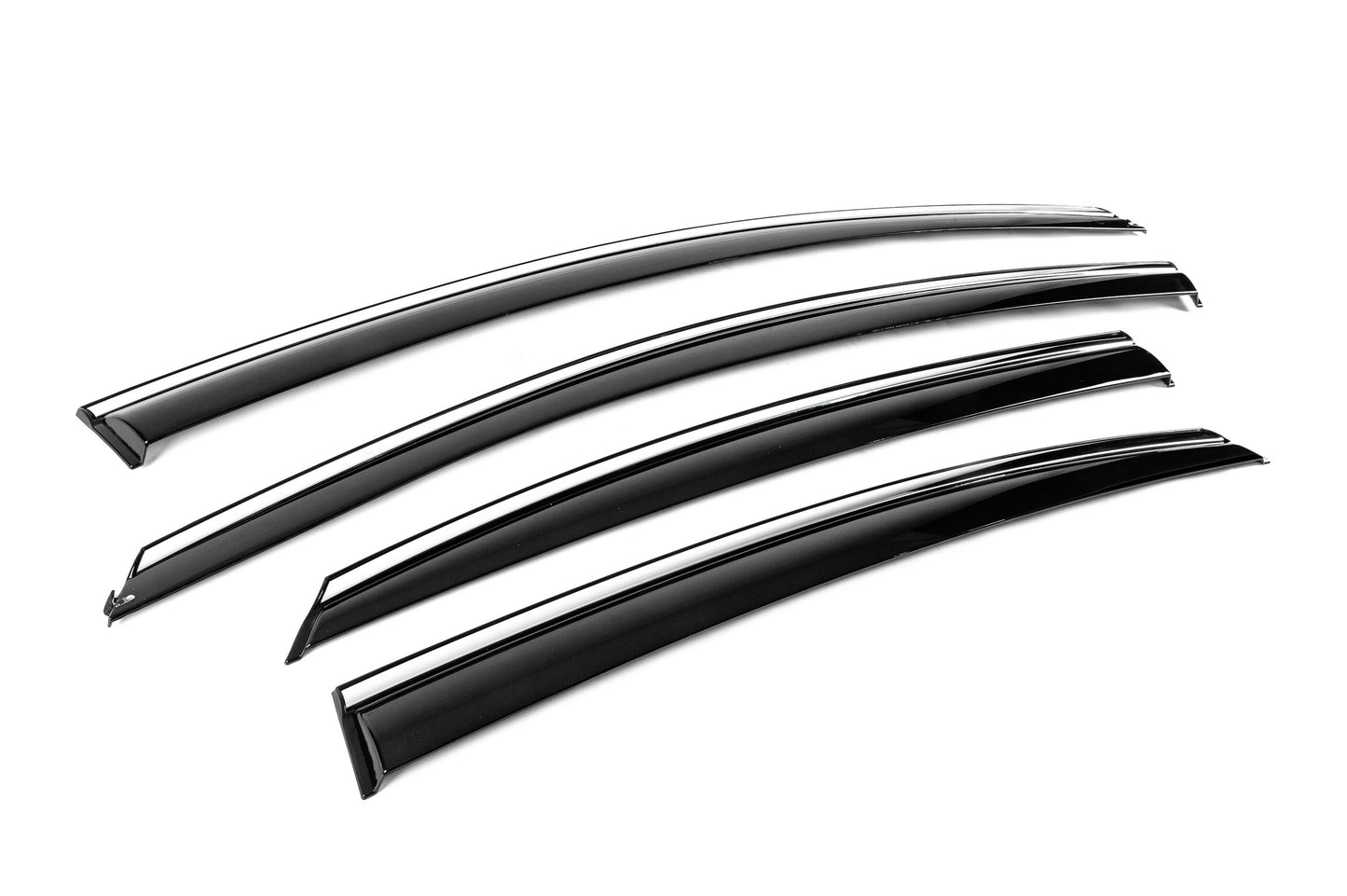 Window Deflectors with Chrome Trim Niken Luxury (4 pcs) for Hyundai Sonata LF 2014-2019 - image 3