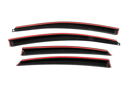 Window Deflectors with Chrome Trim Niken Luxury (4 pcs) for Hyundai Sonata LF 2014-2019 - image 4