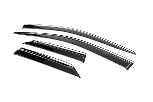 Window Deflectors with Chrome Trim Niken Luxury (4 pcs) for Toyota C-HR 2023- - image 2