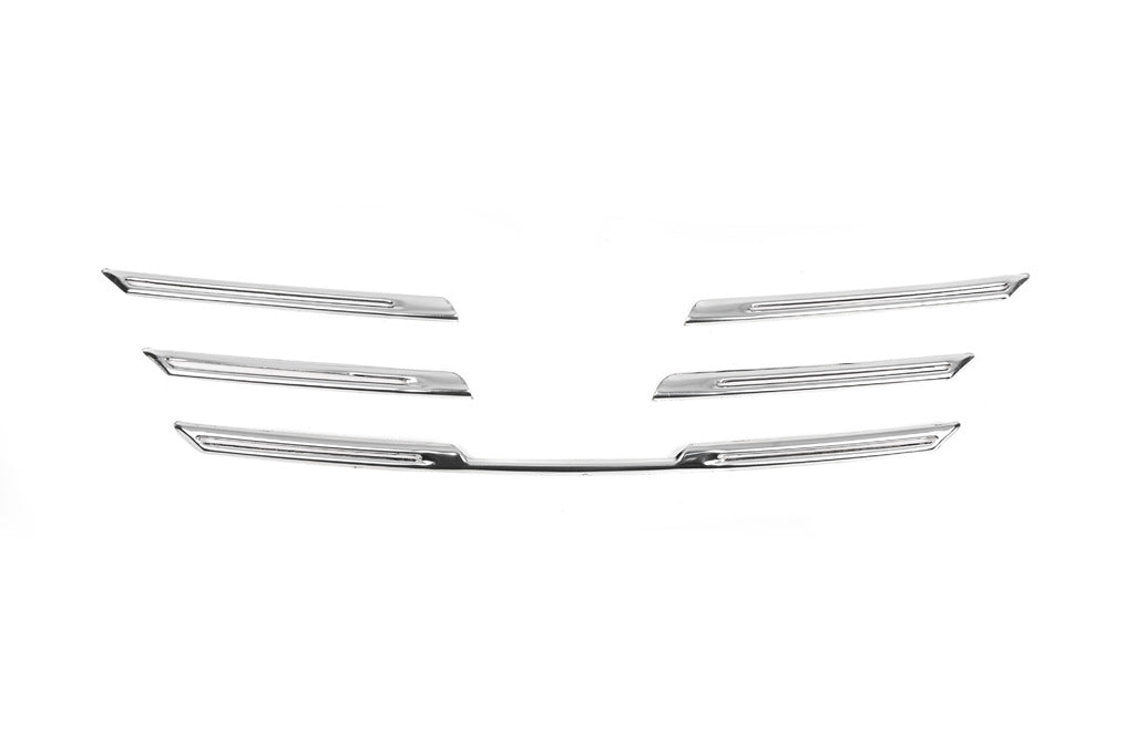 Covers on the radiator grill 2016-2021 (5 pcs., stainless steel) for Renault Megane IV 2016-2025 - image 3