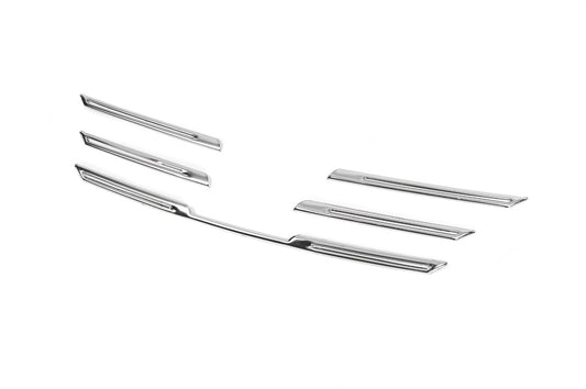 Covers on the radiator grill 2016-2021 (5 pcs., stainless steel) for Renault Megane IV 2016-2025 - image 2