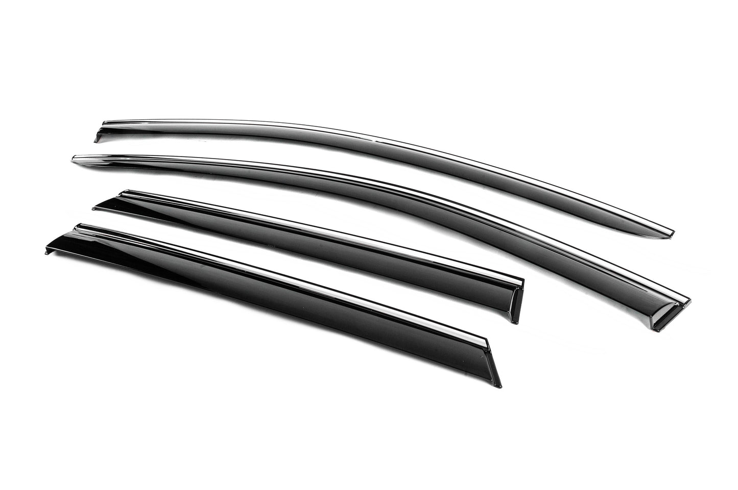 Window Deflectors with Chrome Trim Niken Luxury (2016-2021, 4 pcs) for Kia Niro 2016–2021 - image 2