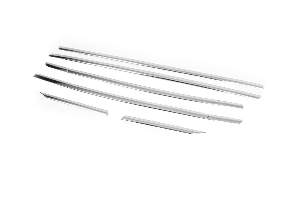 Glass edging (6 pcs, stainless steel) for Ford Ecosport - Reelken Auto