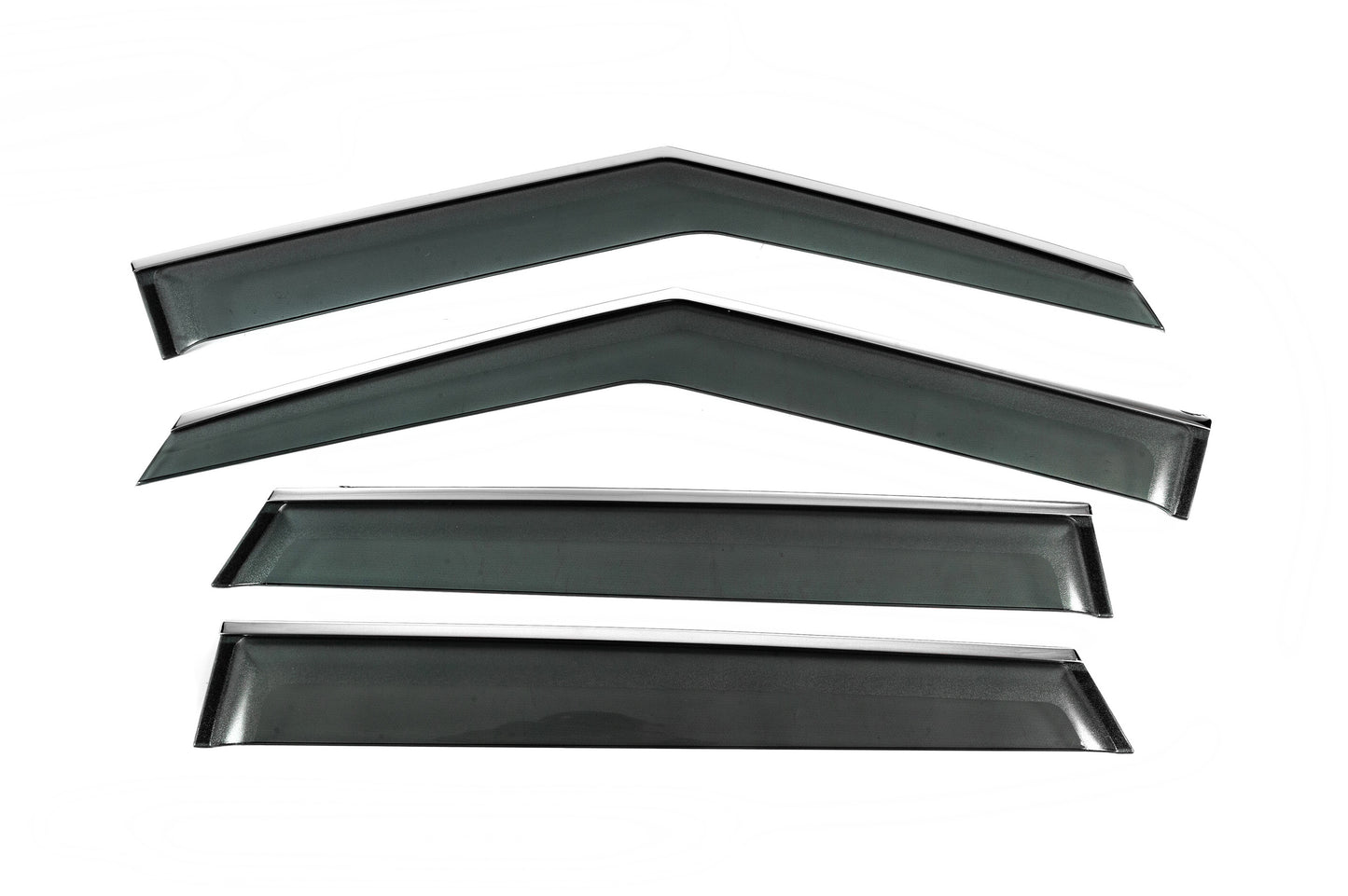 Window Deflectors with Chrome Trim Niken Luxury (4 pcs) for Range Rover Evoque 2012-2018 - image 1