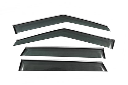 Window Deflectors with Chrome Trim Niken Luxury (4 pcs) for Range Rover Evoque 2012-2018 - image 1