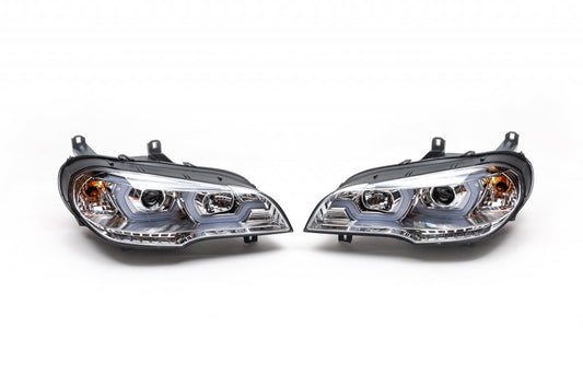 Front headlights (2 pcs, clear) for BMW X5 E70 2007-2013 - image 1