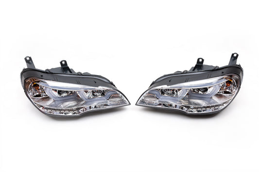 Front headlights (2 pcs, clear) for BMW X5 E70 2007-2013 - image 2