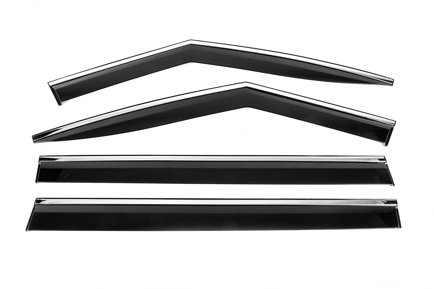 Window Deflectors with Chrome Trim Niken Luxury (4 pcs) for Hyundai Santa Fe 5 2023- - image 1