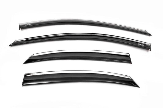 Windshields with chrome SD/HB (4 pcs, Niken) for Ford Focus II 2008-2011 - Reelken Auto