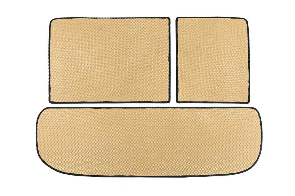 Trunk mat (EVA, Beige) for Infiniti QX60 2022↗ year - Reelken Auto
