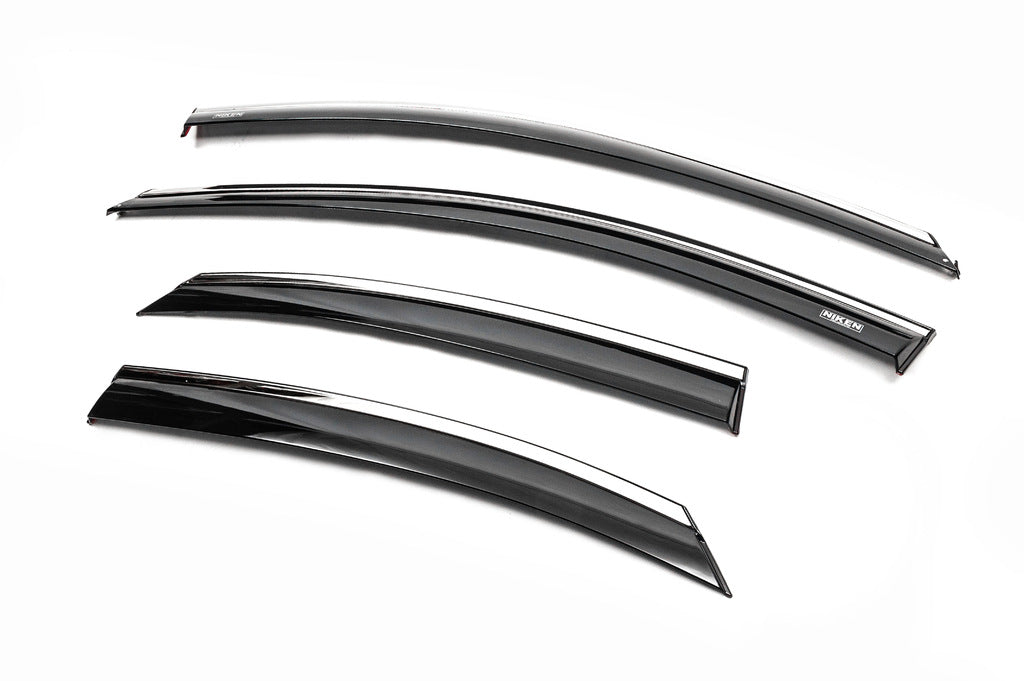 Window Deflectors with Chrome Trim SD/HB (4 pcs, Niken) for Ford Focus II 2005-2008 - image 4