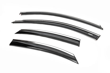 Window Deflectors with Chrome Trim SD/HB (4 pcs, Niken) for Ford Focus II 2005-2008 - image 4