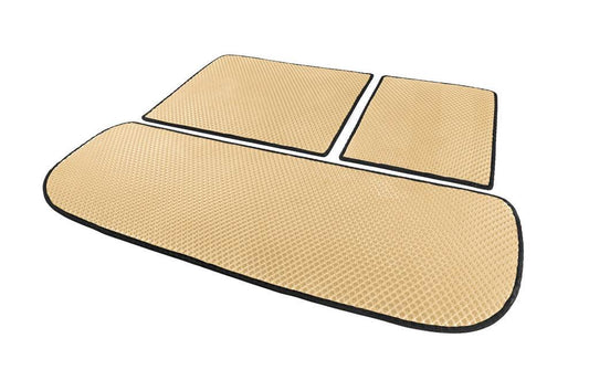 Trunk mat (EVA, Beige) for Infiniti QX60 2022↗ year - Reelken Auto