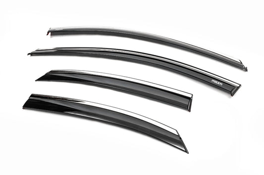 Window Deflectors with Chrome Trim SD/HB (4 pcs, Niken) for Ford Focus II 2008-2011 - image 2