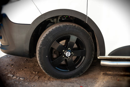Fender flares (6 pcs, black, ABS) for Fiat Talento 2016- - image 1
