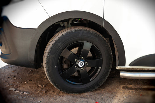 Fender flares (6 pcs, black, ABS) for Fiat Talento 2016- - image 1