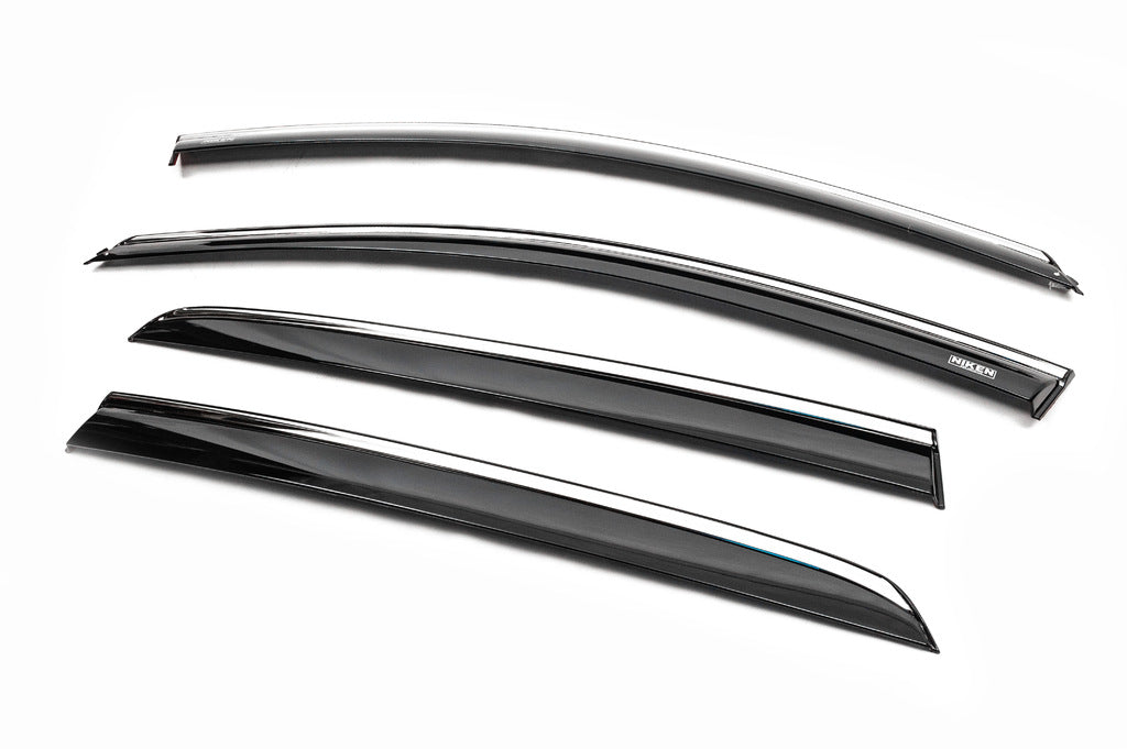 Window Deflectors with Chrome Trim HB (4 pcs, Niken) for Volkswagen Golf 7/E-Golf 2012-2020 - image 6