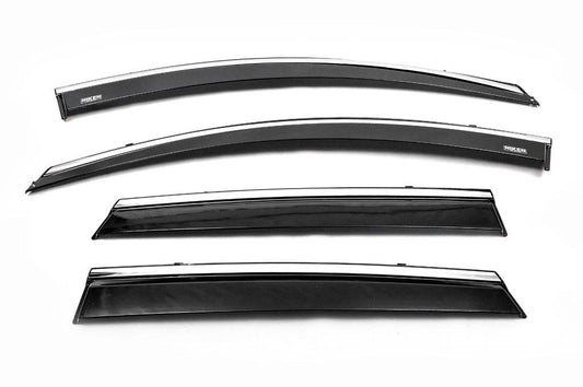 Window vents with chrome (4 PCs, Niken) for Renault Kadjar - Reelken Auto