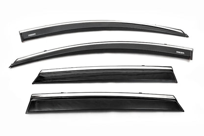 Window deflectors with chrome trim (4 pcs, Niken) for Renault Kadjar 2015-2022 - image 1