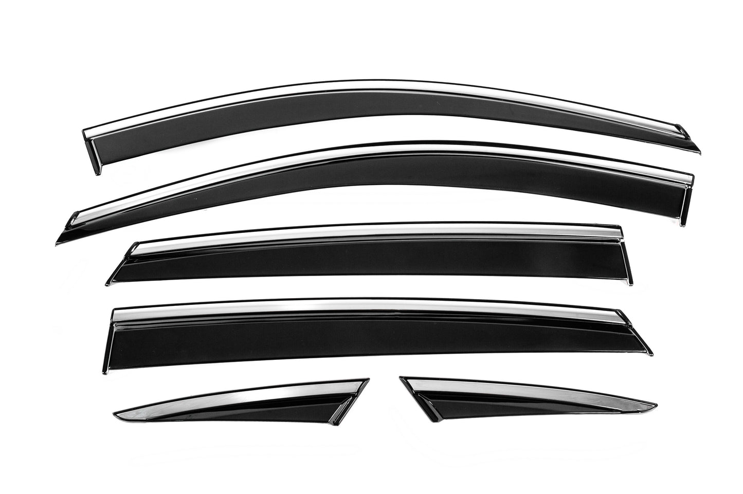 Window Deflectors with Chrome Trim Niken Luxury (6 pcs) for MG ZS 2017- - image 1