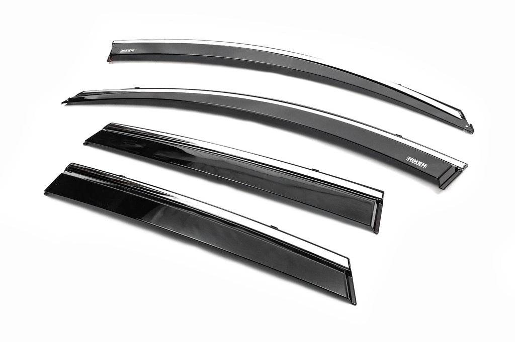 Window vents with chrome (4 PCs, Niken) for Renault Kadjar - Reelken Auto