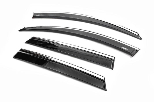 Window vents with chrome (4 PCs, Niken) for Renault Kadjar - Reelken Auto