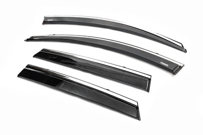 Window deflectors with chrome trim (4 pcs, Niken) for Renault Kadjar 2015-2022 - image 2