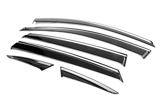 Window Deflectors with Chrome Trim Niken Luxury (6 pcs) for MG ZS 2017- - image 2