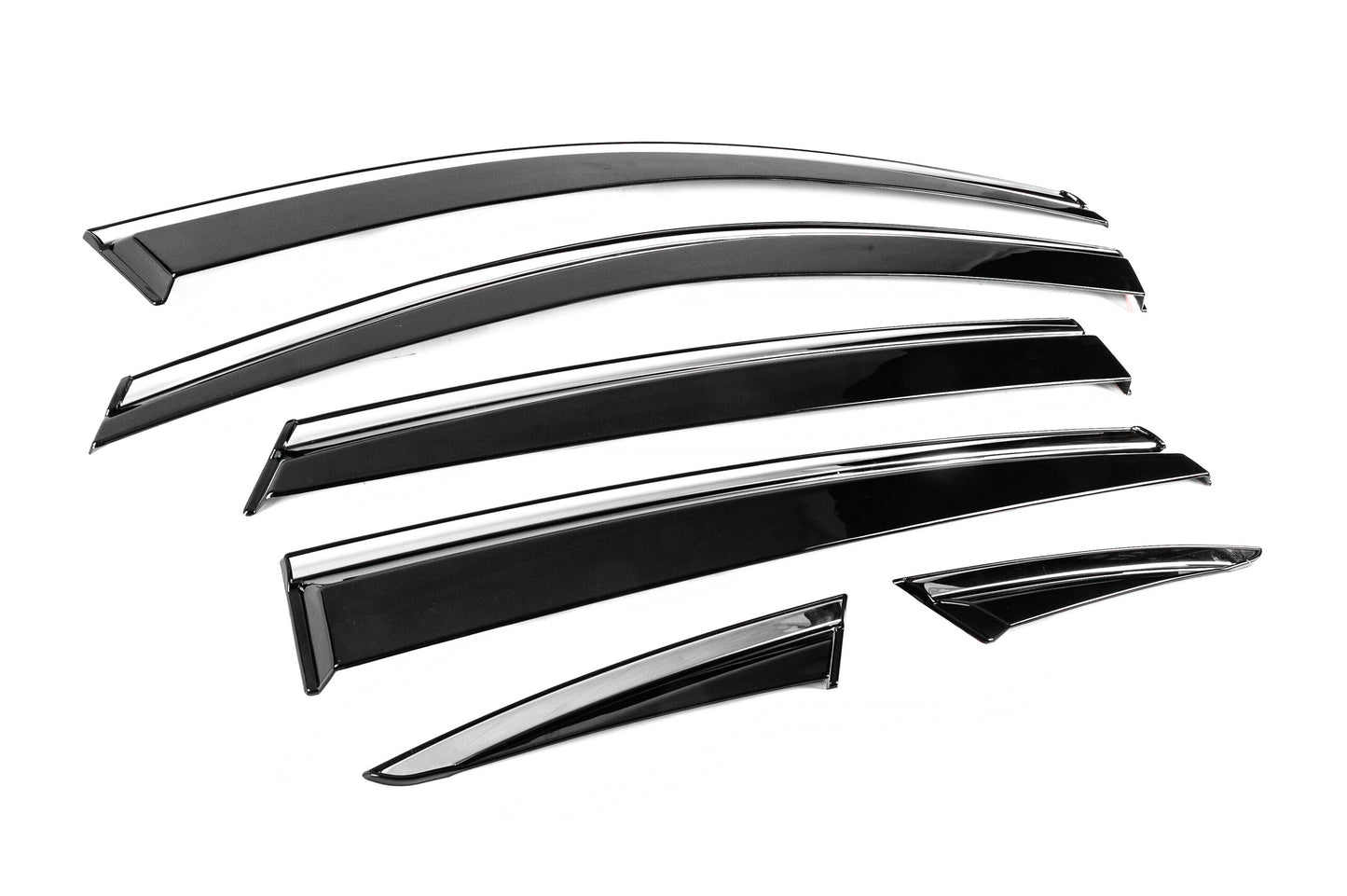 Window Deflectors with Chrome Trim Niken Luxury (6 pcs) for MG ZS 2017- - image 3